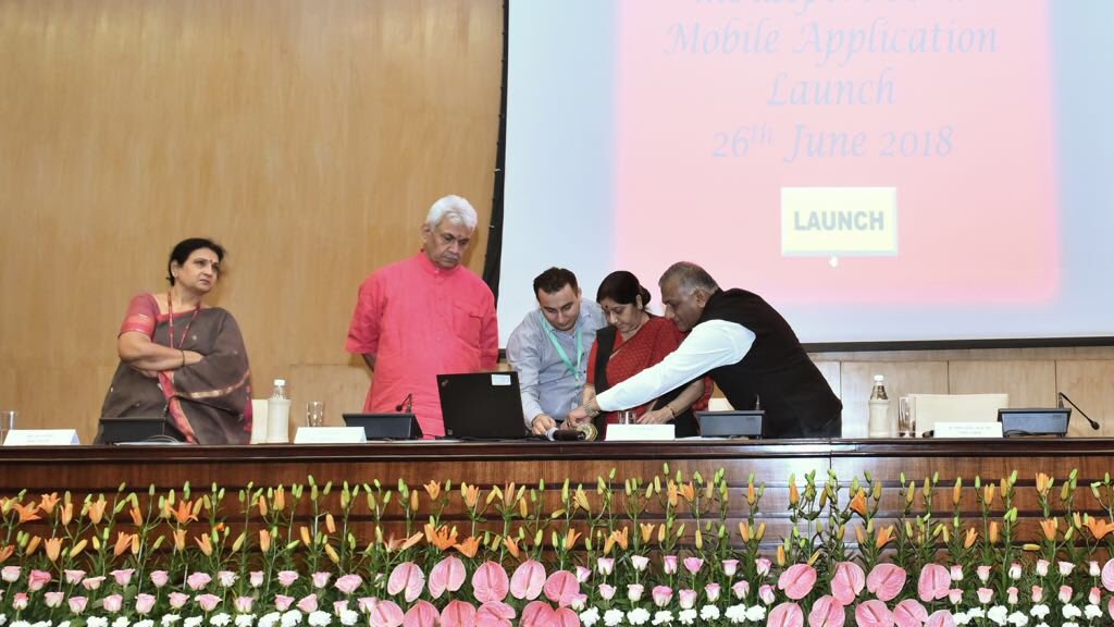 Sushma Swaraj introduces Passport Seva App